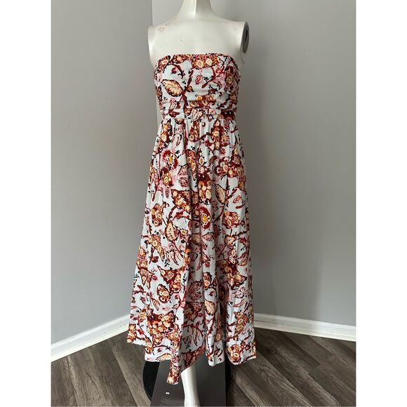 NWT A.L.C Tate Strapless A-line Maxi Dress Multicolor Size 0 $495 - Picture 6 of 14